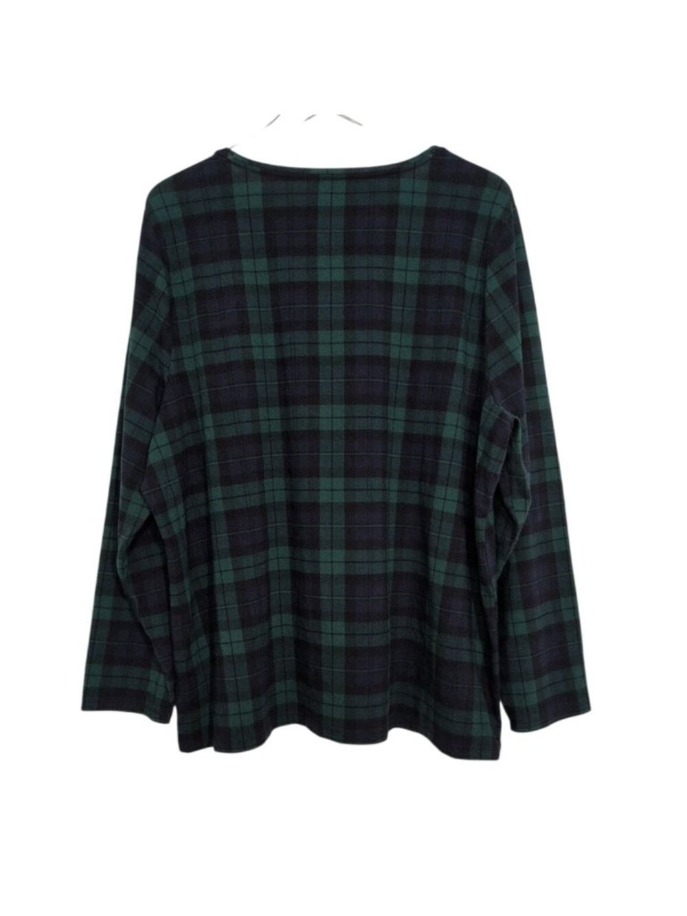 Talbots Blackwatch Plaid Tee Womens Plus Size 3X Green Blue Cotton Stretch Casua - Picture 6 of 6